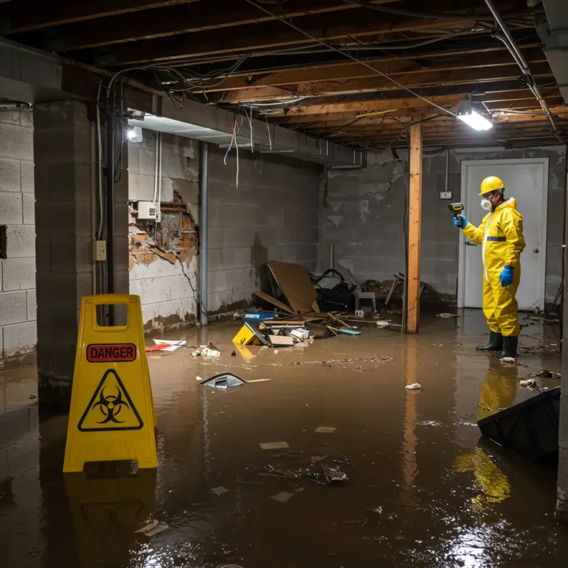 Flooded Basement Electrical Hazard in Milford, DE Property